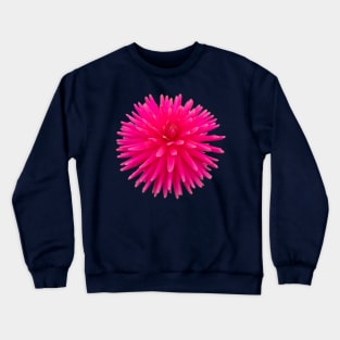 Red Spikes Dahlia Flower Photo Cutout Crewneck Sweatshirt